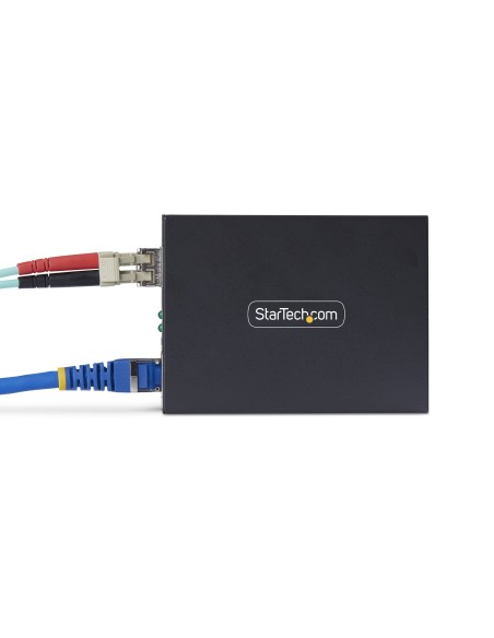 StarTech.com Media Converter Fibra LC Monomodale (SM) per reti Gigabit 10 100 1000, Standalone, RJ45 a fibra LC, 20 km, TAA