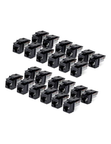 StarTech.com Connettore Keystone RJ45 Cat6 UTP, Confezione da 24 Prese Ethernet per Scatola a Muro, Terminazione 110 Punch Down