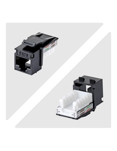 StarTech.com Connettore Keystone RJ45 Cat6 UTP, Confezione da 24 Prese Ethernet per Scatola a Muro, Terminazione 110 Punch Down