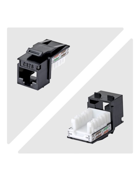 StarTech.com Connettore Keystone RJ45 Cat6 UTP, Confezione da 24 Prese Ethernet per Scatola a Muro, Terminazione 110 Punch Down