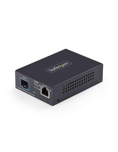StarTech.com Media Converter Fibra 10GbE Multi-Gigabit Open SFP+, Standalone, Ethernet RJ45 a SFP+ 10GBASE-X,