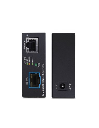 StarTech.com Media Converter Fibra 10GbE Multi-Gigabit Open SFP+, Standalone, Ethernet RJ45 a SFP+ 10GBASE-X,