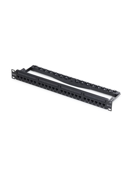 StarTech.com Patch Panel Passante a 24 Porte 1U, Pannello Patch con Accoppiatori in Linea RJ45 UTP Cat6 con Barra di Gestione