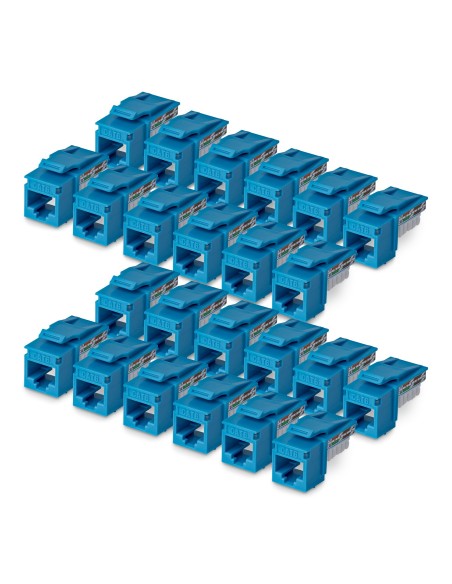StarTech.com Connettore Keystone RJ45 Cat6 UTP, Confezione da 24 Prese Ethernet per Scatola a Muro, Terminazione 110 Punch Down