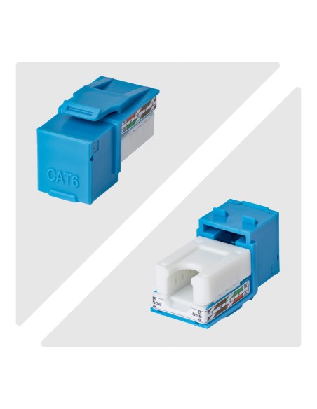 StarTech.com Connettore Keystone RJ45 Cat6 UTP, Confezione da 24 Prese Ethernet per Scatola a Muro, Terminazione 110 Punch Down