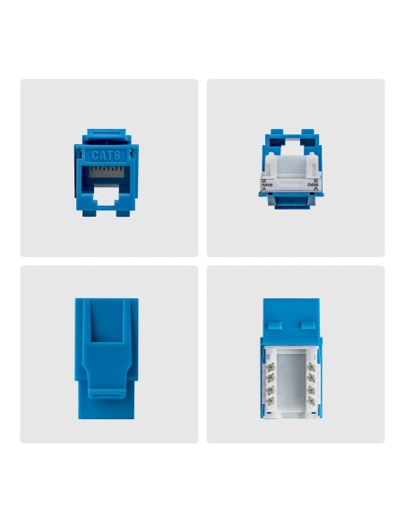 StarTech.com Connettore Keystone RJ45 Cat6 UTP, Confezione da 24 Prese Ethernet per Scatola a Muro, Terminazione 110 Punch Down