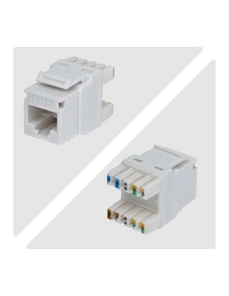 StarTech.com Connettore Keystone RJ45 Cat6 UTP, Confezione da 24 Prese Ethernet per Scatola a Muro, Terminazione 110 Punch Down