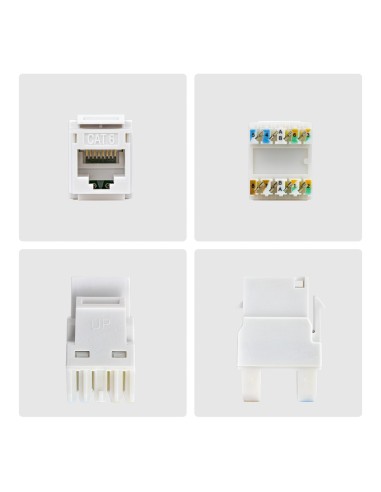 StarTech.com Connettore Keystone RJ45 Cat6 UTP, Confezione da 24 Prese Ethernet per Scatola a Muro, Terminazione 110 Punch Down