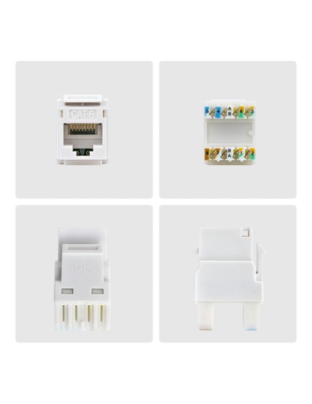 StarTech.com Connettore Keystone RJ45 Cat6 UTP, Confezione da 24 Prese Ethernet per Scatola a Muro, Terminazione 110 Punch Down