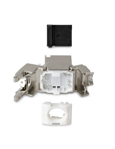 StarTech.com Connettore Keystone RJ45 Cat8 STP, Confezione da 6 Prese Ethernet per Scatola a Muro, Terminazione a 180°