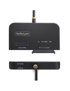 StarTech.com Adattatore da USB-C   USB-A a M.2 NVMe e SATA da 2,5"   3,5", 10 Gbps, Lettore per SSD Esterno, Senza Attrezzi, 2