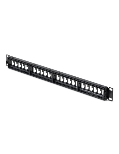 StarTech.com Patch Panel Vuoto a 24 Porte 1U, Pannello Patch per Connettori Keystone RJ45 STP Cat6 con Barra di Gestione Cavi,