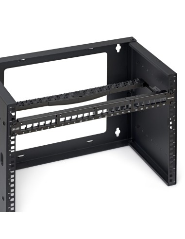 StarTech.com Patch Panel Vuoto a 24 Porte 1U, Pannello Patch per Connettori Keystone RJ45 STP Cat6 con Barra di Gestione Cavi,