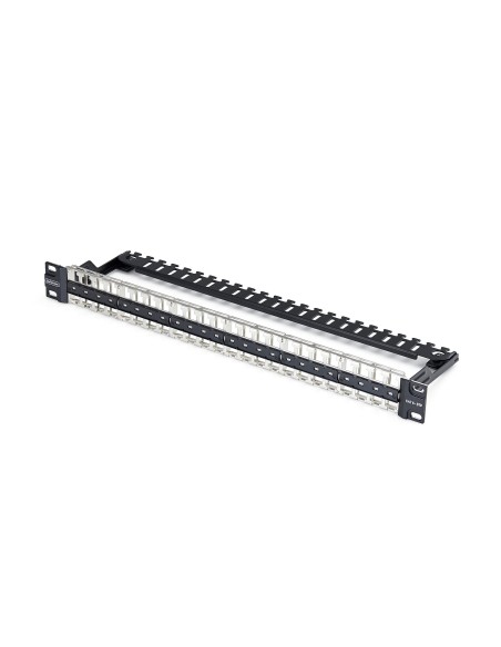 StarTech.com Patch Panel Vuoto a 48 Porte 1U, Pannello Patch per Connettori Keystone RJ45 STP Cat6 con Barra di Gestione Cavi,