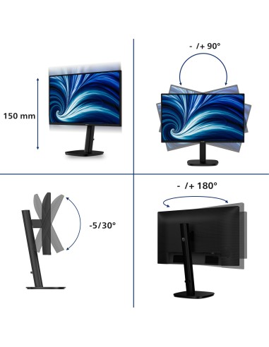 Philips Serie 3000 24B2N3200A 00 Monitor PC 60,5 cm (23.8") 1920 x 1080 Pixel Full HD LED Nero