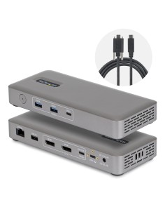 StarTech.com Docking Station USB4, Dual 4K 144Hz Driverless per Mac e Windows, Dock USB-C Universale con DisplayPort, PD 100W e