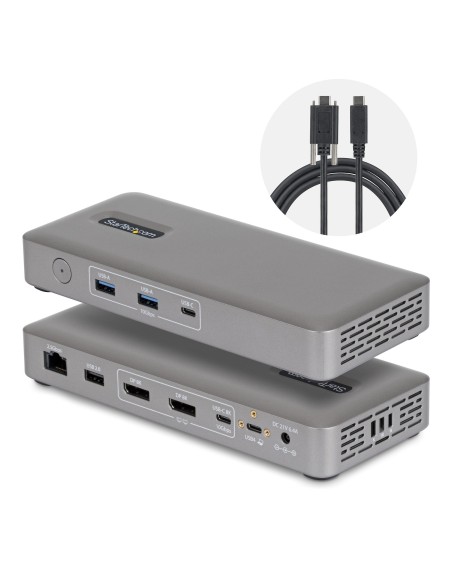 StarTech.com Docking Station USB4, Dual 4K 144Hz Driverless per Mac e Windows, Dock USB-C Universale con DisplayPort, PD 100W e