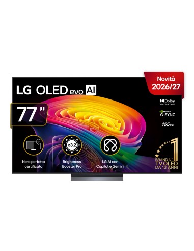 LG OLED evo AI 77'' Serie C6 OLED77C65LA, 4K, Hyper Radiant Color, Processore α11 Gen3, VRR 165Hz,G-Sync, SMART TV 2026