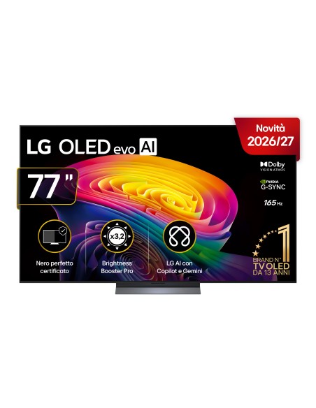 LG OLED evo AI 77'' Serie C6 OLED77C65LA, 4K, Hyper Radiant Color, Processore α11 Gen3, VRR 165Hz,G-Sync, SMART TV 2026