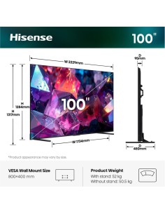 Hisense 100E7S PRO 2,54 m (100") 4K Ultra HD Smart TV Wi-Fi Nero 2