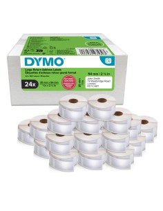 DYMO LW etichette di ritorno originali | 25 mm x 54 mm | 24 rotoli da 500 etichette facili da staccare (12.000 pezzi) | 2