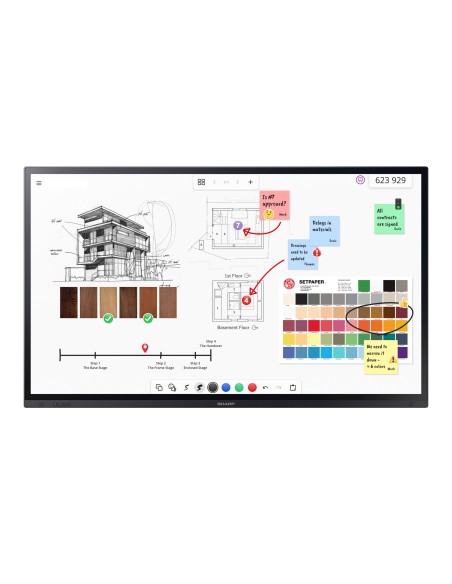 Sharp PN-LA652 Pannello piatto interattivo 165,1 cm (65") LCD 450 cd m² 4K Ultra HD Nero Touch screen