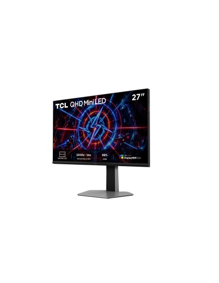 TCL P2 27P2A Monitor Mini LED da 27", risoluzione QHD (2560 × 1440), frequenza di aggiornamento fino a 200 Hz, pannello HFS