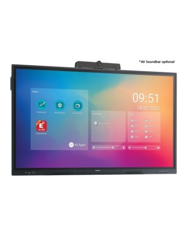 Sharp PN-LC752 Pannello piatto per segnaletica digitale 190,5 cm (75") LCD Wi-Fi 450 cd m² 4K Ultra HD Nero Touch screen