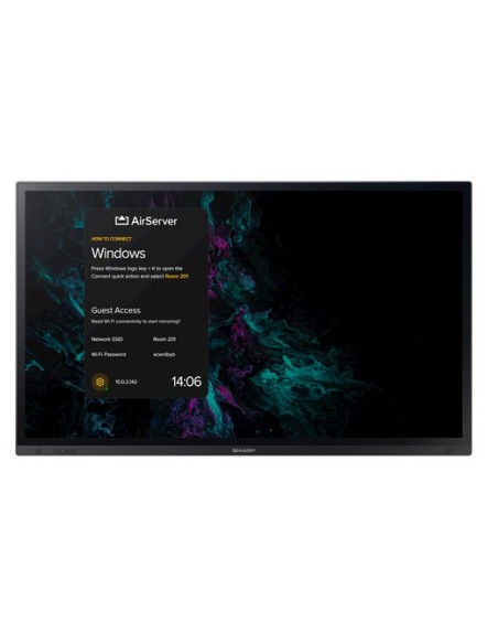 Sharp PN-LA862 Pannello piatto interattivo 2,18 m (86") LCD 500 cd m² 4K Ultra HD Nero Touch screen 24 7