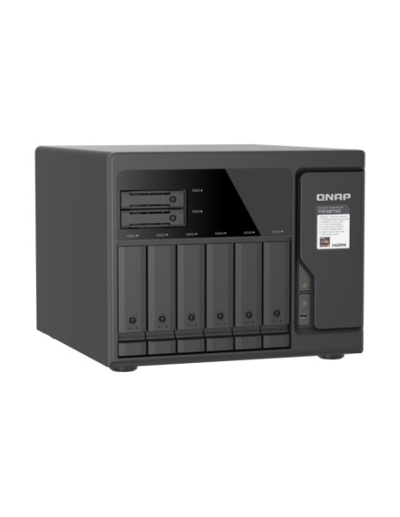 QNAP TVS-H877AX NAS Tower AMD Ryzen™ 5 16 GB DDR5 QNAP QTS Nero