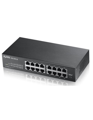 Zyxel GS1100-16 Non gestito Gigabit Ethernet (10 100 1000) Nero