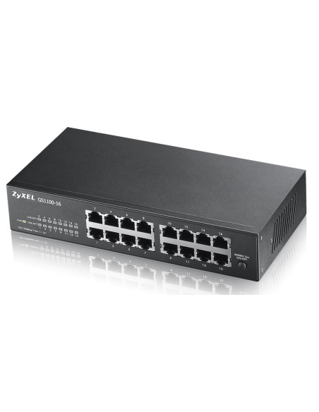 Zyxel GS1100-16 Non gestito Gigabit Ethernet (10 100 1000) Nero