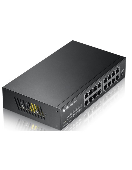 Zyxel GS1100-16 Non gestito Gigabit Ethernet (10 100 1000) Nero