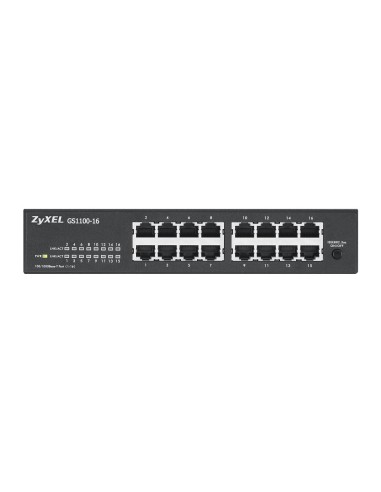 Zyxel GS1100-16 Non gestito Gigabit Ethernet (10 100 1000) Nero