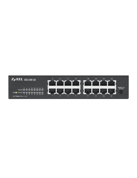 Zyxel GS1100-16 Non gestito Gigabit Ethernet (10 100 1000) Nero