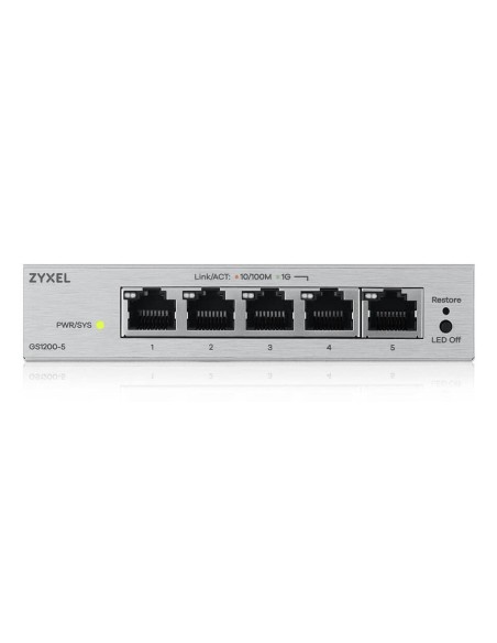 Zyxel GS1200-5V3 Gestito L2 Gigabit Ethernet (10 100 1000) Desktop Grigio