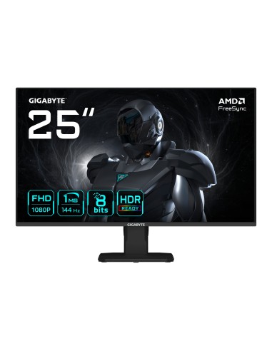 GIGABYTE GS25F14 Monitor Gaming FHD da 25” - 1920 x 1080, 144Hz, 1ms, 300 cd m², Display HDR 10, HDMI 2.0, DisplayPort 1.2
