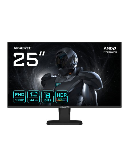GIGABYTE GS25F14 Monitor Gaming FHD da 25” - 1920 x 1080, 144Hz, 1ms, 300 cd m², Display HDR 10, HDMI 2.0, DisplayPort 1.2