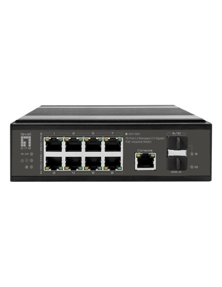 LevelOne IGP-1091 Gestito L3 2.5G Ethernet (100 1000 2500) Supporto Power over Ethernet (PoE) Montaggio da desktop parete Nero