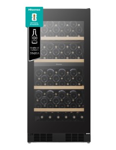 Hisense cantina vini RW3N230GELF libera installazione classe F 108 Bottiglie Doppia Temperatura Vetro Anti UB Connect Life