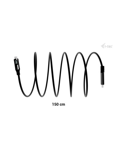 i-tec Thunderbolt 4 USB4 Class Pro Cable 240W with LCD (40 Gbps, 150 cm)
