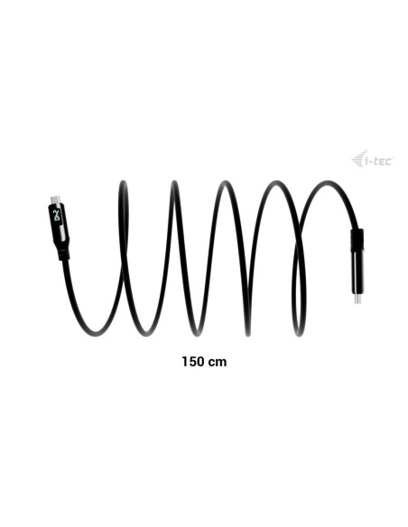 i-tec Thunderbolt 4 USB4 Class Pro Cable 240W with LCD (40 Gbps, 150 cm)