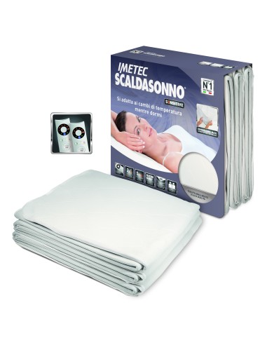 Imetec Scaldasonno Sensitive Maxi Doubl Coperta elettrica 300 W Bianco Microfibra