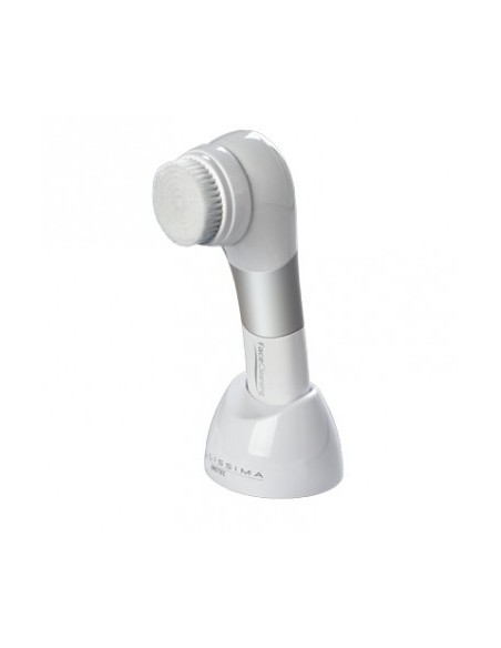 Bellissima Face Cleansing Spazzola vibrante Argento, Bianco Batteria