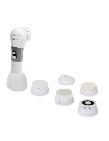 Bellissima Face Cleansing Spazzola vibrante Argento, Bianco Batteria
