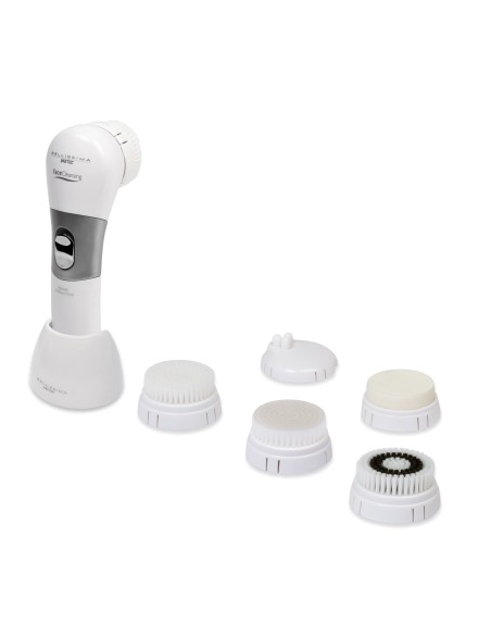 Bellissima Face Cleansing Spazzola vibrante Argento, Bianco Batteria
