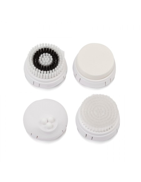 Bellissima Face Cleansing Spazzola vibrante Argento, Bianco Batteria