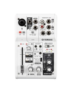 Yamaha AG03 mixer audio 3 canali Bianco