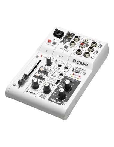 Yamaha AG03 mixer audio 3 canali Bianco