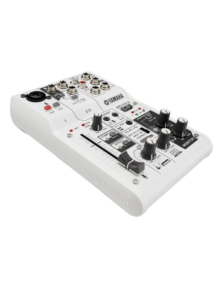 Yamaha AG03 mixer audio 3 canali Bianco